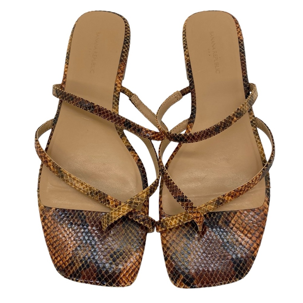 Banana Republic Barely There Sandal Snakeskin Print